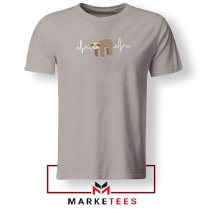 Sloth Lazy Heartbeat Sport Grey Tshirt