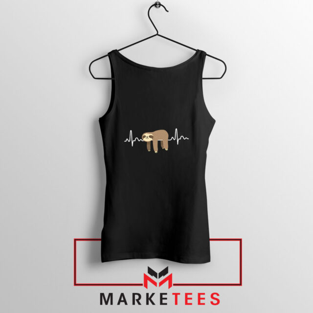 Sloth Heartbeat Graphic Tank Top