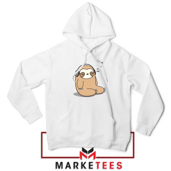 Sloth Listening Music Hoodie