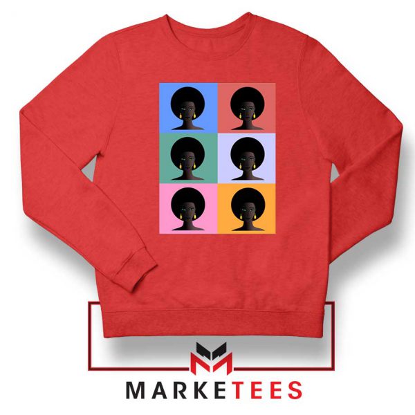 African American Red Sweatshirt