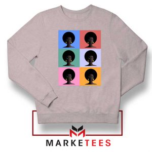 African American Sport Grey Sweatshirt