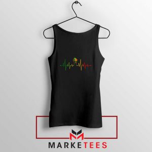 Black Power Heartbeat Black Tank Top