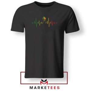 Black Power Heartbeat Black Tshirt