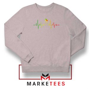 Black Power Heartbeat Sport Grey Sweatshirt