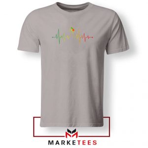 Black Power Heartbeat Sport Grey Tshirt