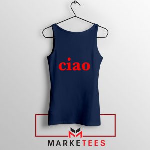 Ciao Italian Navy Blue Tank Top