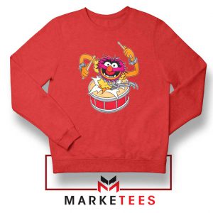 Crashing Through Drums Red Sweatshirt