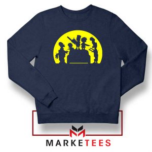 Doh Zombies Simpsons Navy Blue Sweatshirt