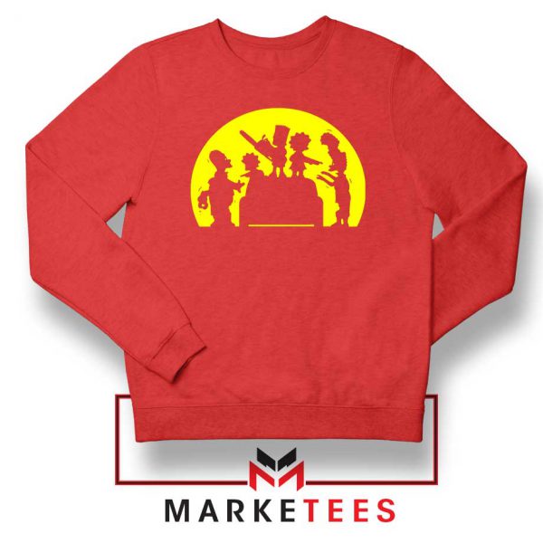 Doh Zombies Simpsons Red Sweatshirt