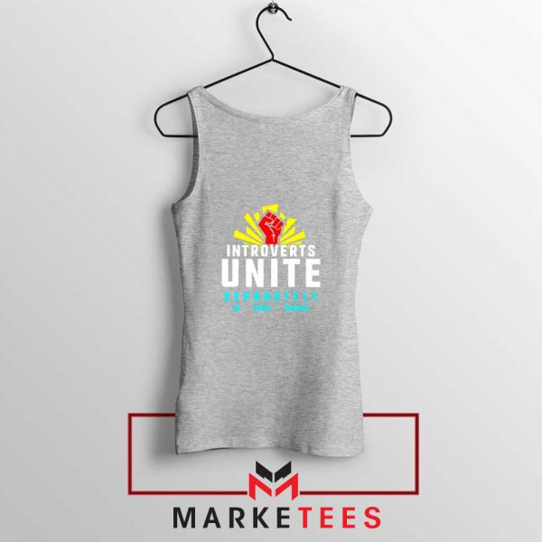 Introverts Unite Separately Sport Grey Tank Top