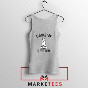 Llama Stay 6 Feet Away Sport Grey Tank Top