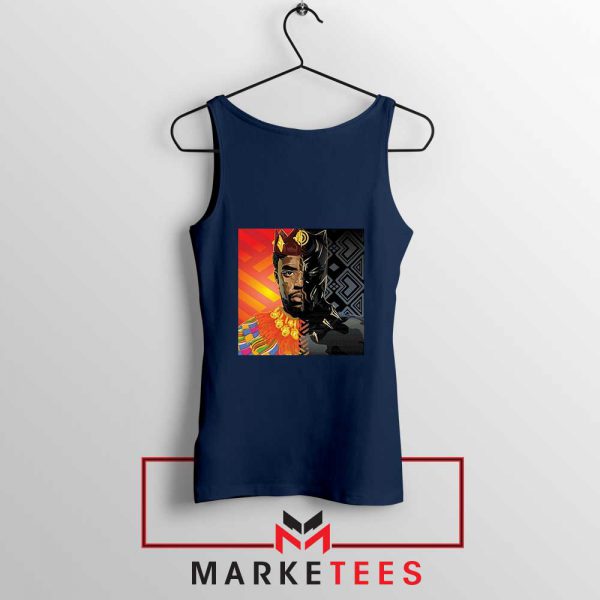 Man Of Wakanda Navy Blue Tank Top