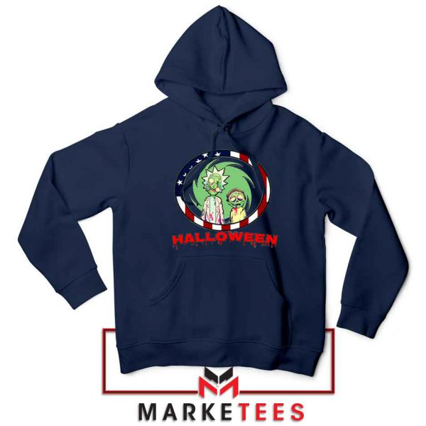 Morty Halloween Navy Blue Hoodie