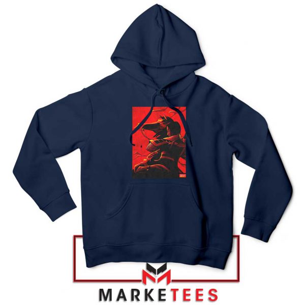 Mulan Desgin Poster Navy Blue Hoodie