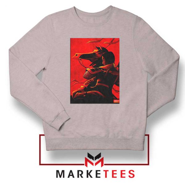 Mulan Desgin Poster Sport Grey Sweatshirt