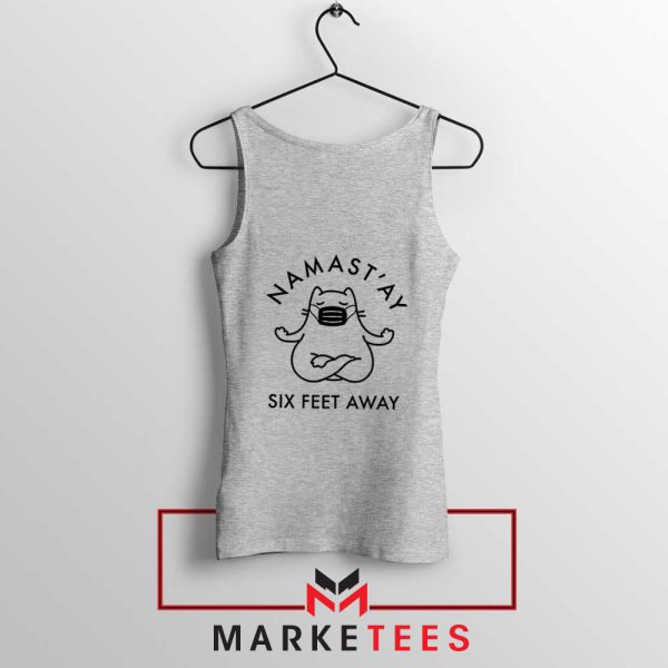 Namast ay Six Feet Away Sport Grey Tank Top