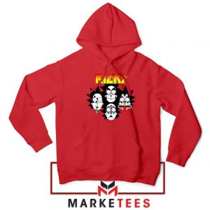 Rick And Morty Parody Of Kiss Red Hoodie