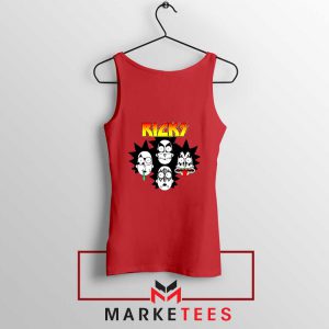 Rick And Morty Parody Of Kiss Red Tank Top