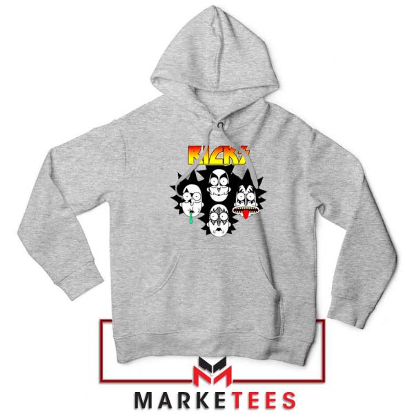 Rick And Morty Parody Of Kiss Sport Grey Hoodie
