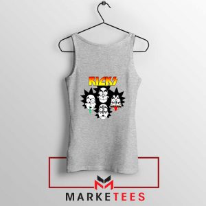 Rick And Morty Parody Of Kiss Sport Grey Tank Top