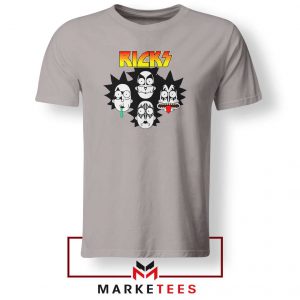 Rick And Morty Parody Of Kiss Sport Grey Tshirt