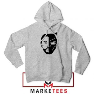 TChalla Face Silhouette Sport Grey Hoodie