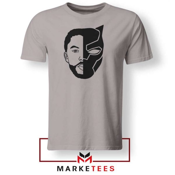 TChalla Face Silhouette Sport Grey Tshirt