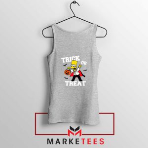 Trick Or Treat Bart Sport Grey Tank Top