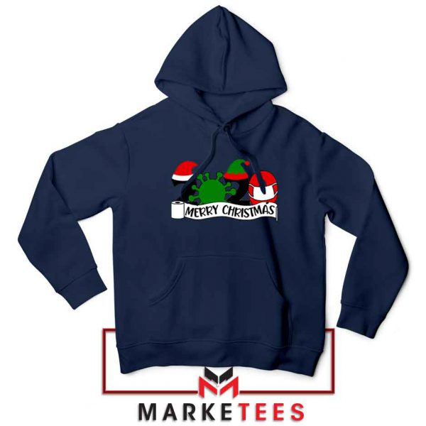 2020 Merry Christmas Navy Blue Hoodie