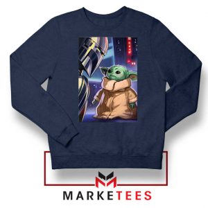 Baby Yoda The Mandalorian Navy Blue Sweatshirt