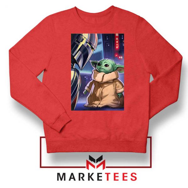 Baby Yoda The Mandalorian Red Sweatshirt