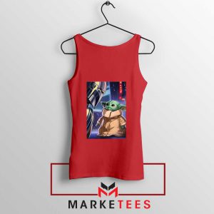 Baby Yoda The Mandalorian Red Tank Top