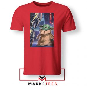 Baby Yoda The Mandalorian Red Tshirt