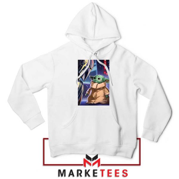 Baby Yoda The Mandalorian White Hoodie