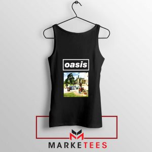 British Rock Band Oasis Black Tank Top