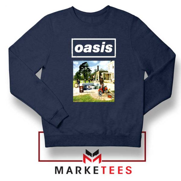 British Rock Band Oasis Navy Blue Sweatshirt