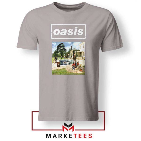 British Rock Band Oasis Sport Grey Tshirt
