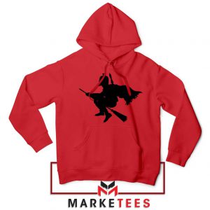 Darth Vader Riding Broomstick Red Hoodies