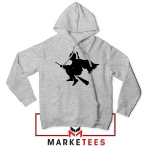 Darth Vader Riding Broomstick Sport Grey Hoodies