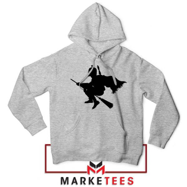 Darth Vader Riding Broomstick Sport Grey Hoodies