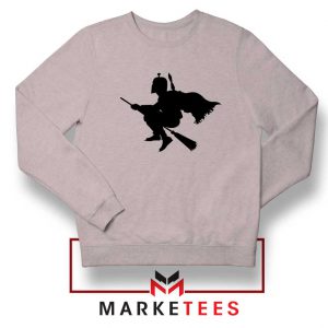 Darth Vader Riding Broomstick Sport Grey Sweatshirt