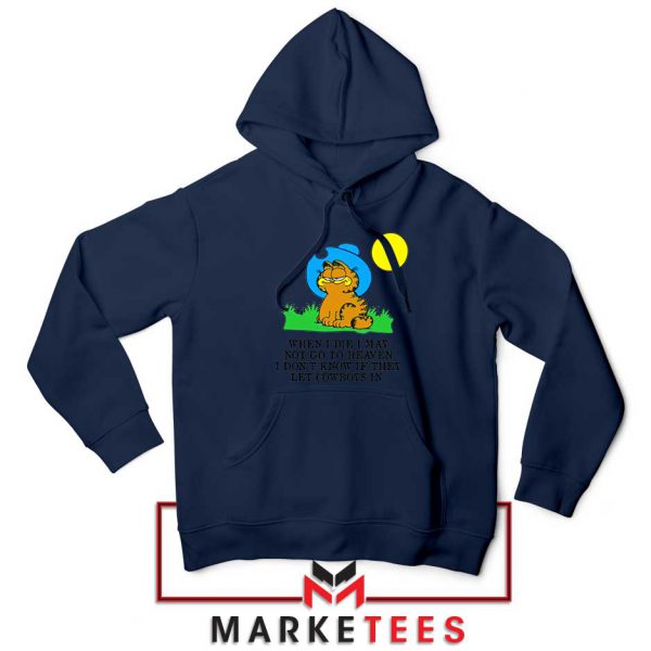 Garfield Cowboy Navy Blue Hoodie