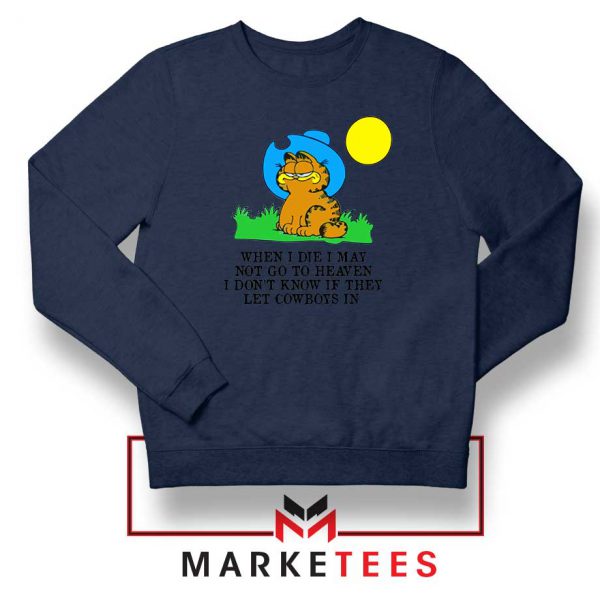 Garfield Cowboy Navy Blue Sweatshirt