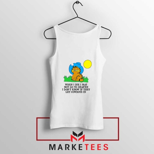 Garfield Cowboy Tank Top Comic Strip Tops -Greatest