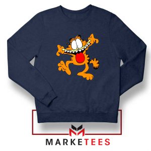 Garfield Cute Navy Blue Sweatshirt