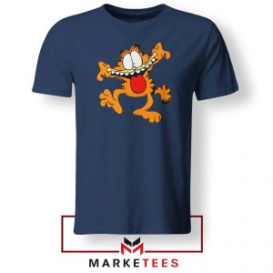 Garfield Cute Navy Blue Tshirt