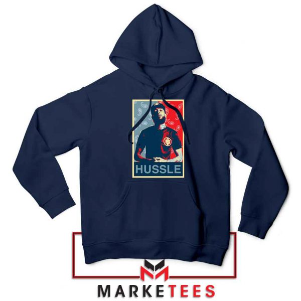 Hussle Rapper Navy Blue Hoodie