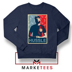 Hussle Rapper Navy Blue Sweatshirt