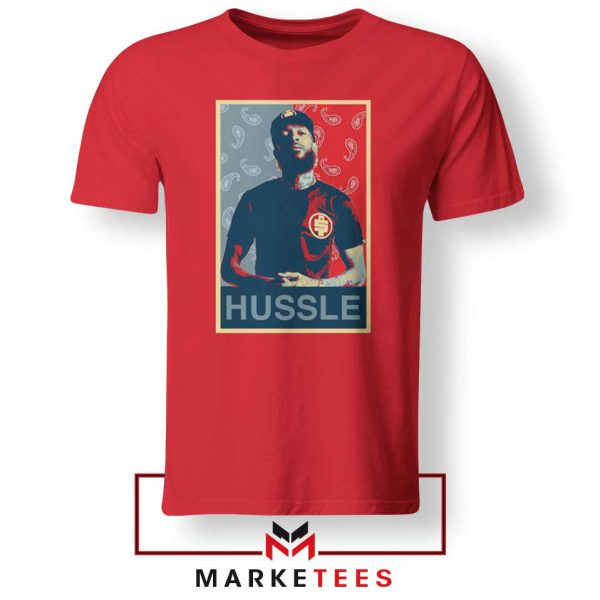 Hussle Rapper Red Tshirt
