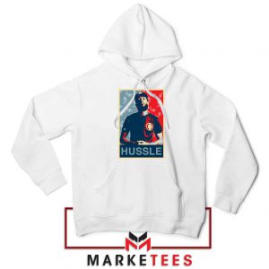 Hussle Rapper White Hoodie